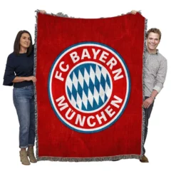 Powerful German Club FC Bayern Munich Woven Blanket