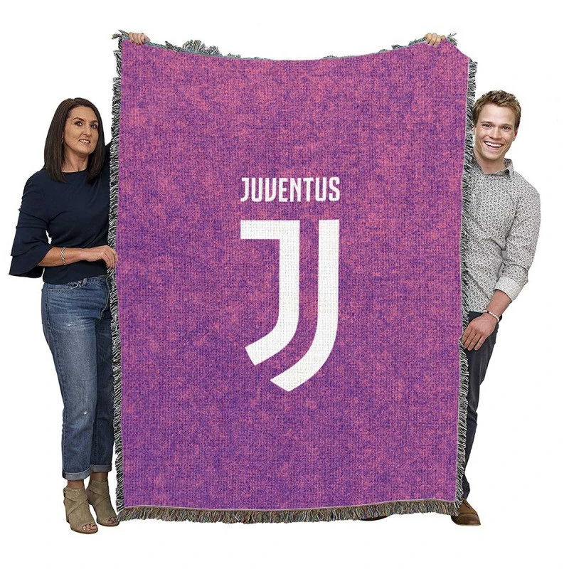 Powerful Italian Soccer Club Juventus FC Woven Blanket