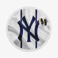 Powerful MLB Baseball Team New York Yankees Round Beach Towel