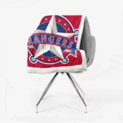 Powerful MLB Team Texas Rangers Sherpa Fleece Blanket 2