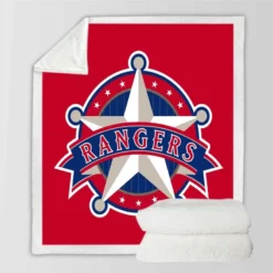 Powerful MLB Team Texas Rangers Sherpa Fleece Blanket