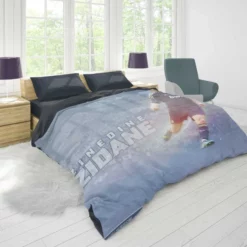 Powerful Madrid Football Zinedine Zidane Duvet Cover 1