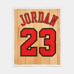 Powerful NBA Basketball Player Michael Jordan 23 Sherpa Fleece Blanket 1