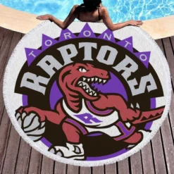 Powerful NBA Toronto Raptors Round Beach Towel 1