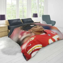 Powerful NFL Football Player Patrick Mahomed Duvet Cover 1