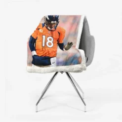 Powerful NFL Football Player Peyton Manning Sherpa Fleece Blanket 2