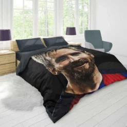 Powerful Soccer Player Lionel Messi Duvet Cover 1