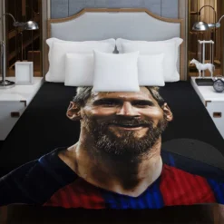 Powerful Soccer Player Lionel Messi Duvet Cover