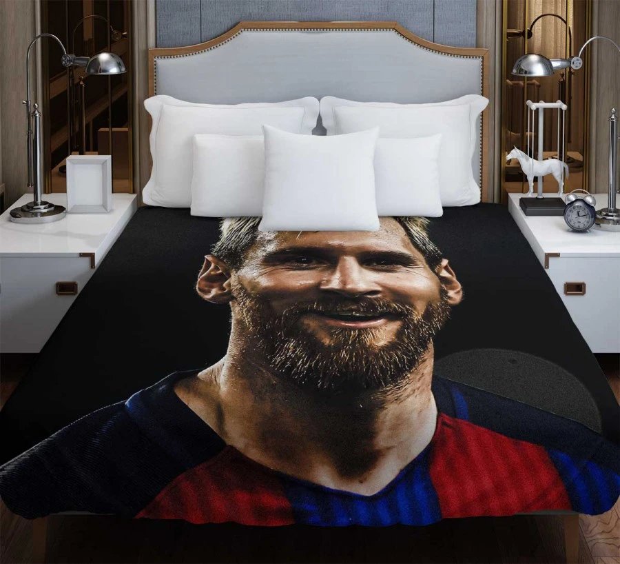 Powerful Soccer Player Lionel Messi Duvet Cover