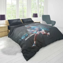 Powerful Tennis PlayerRafael Nadal Duvet Cover 1