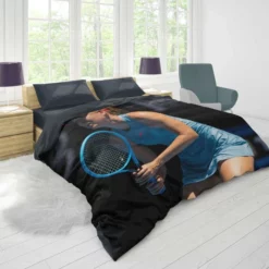 Powerful WTA Tennis Player Maria Sharapova Duvet Cover 1