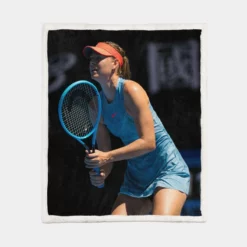 Powerful WTA Tennis Player Maria Sharapova Sherpa Fleece Blanket 1