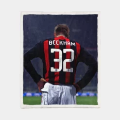 Powerfull British Soccer Player David Beckham Sherpa Fleece Blanket 1