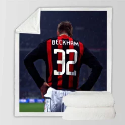 Powerfull British Soccer Player David Beckham Sherpa Fleece Blanket