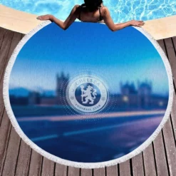 Premier League Chelsea Club Logo Round Beach Towel 1