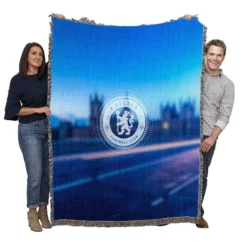 Premier League Chelsea Club Logo Woven Blanket