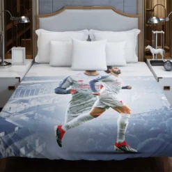 Premier League Footballer Mohamed Salah Duvet Cover