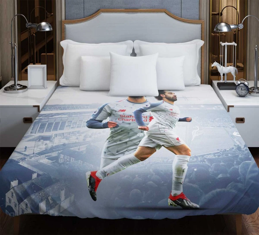 Premier League Footballer Mohamed Salah Duvet Cover