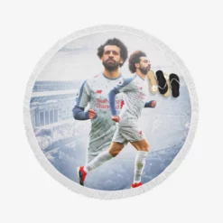 Premier League Footballer Mohamed Salah Round Beach Towel