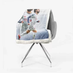 Premier League Footballer Mohamed Salah Sherpa Fleece Blanket 2