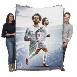 Premier League Footballer Mohamed Salah Woven Blanket