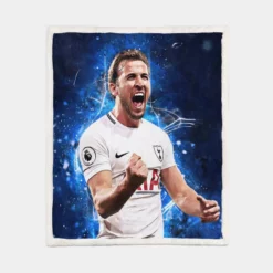 Premier League Player Harry Edward Kane Sherpa Fleece Blanket 1