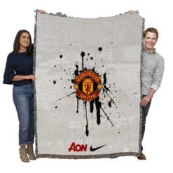 Premier League Soccer Club Manchester United FC Woven Blanket