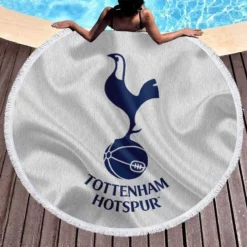 Premier League Soccer Club Tottenham Logo Round Beach Towel 1