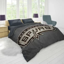 Professional Basketball Club San Antonio Spurs Logo Duvet Cover 1