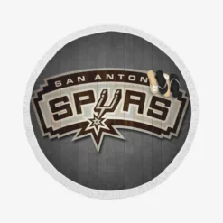 Professional Basketball Club San Antonio Spurs Logo Round Beach Towel