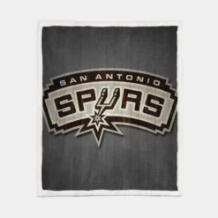 Professional Basketball Club San Antonio Spurs Logo Sherpa Fleece Blanket 1