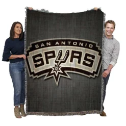 Professional Basketball Club San Antonio Spurs Logo Woven Blanket