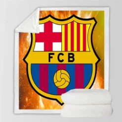 Professional Football Club FC Barcelona Sherpa Fleece Blanket