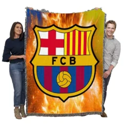 Professional Football Club FC Barcelona Woven Blanket