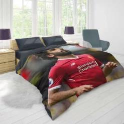 Professional Football Player Mohamed Salah Duvet Cover 1