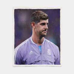 Professional Football Thibaut Courtois Sherpa Fleece Blanket 1