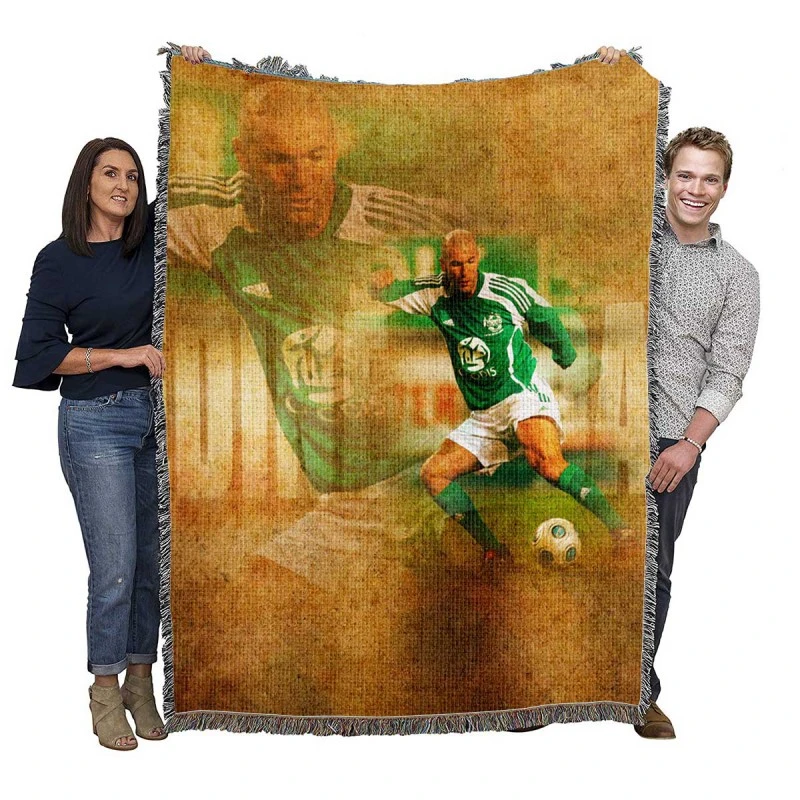 Professional Football Zinedine Zidane Woven Blanket