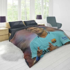 Professional Footballer Player Neymar Duvet Cover 1