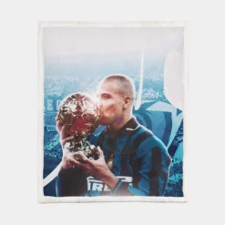 Professional Footballer Ronaldo Nazario Sherpa Fleece Blanket 1