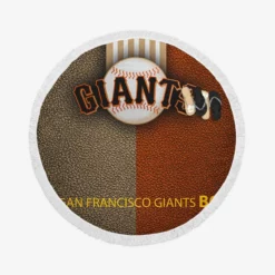 Professional MLB Club San Francisco Giants Round Beach Towel