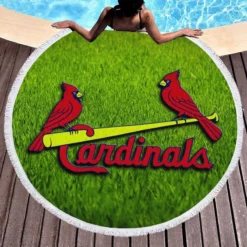 Professional MLB Team St Louis Cardinals Round Beach Towel 1