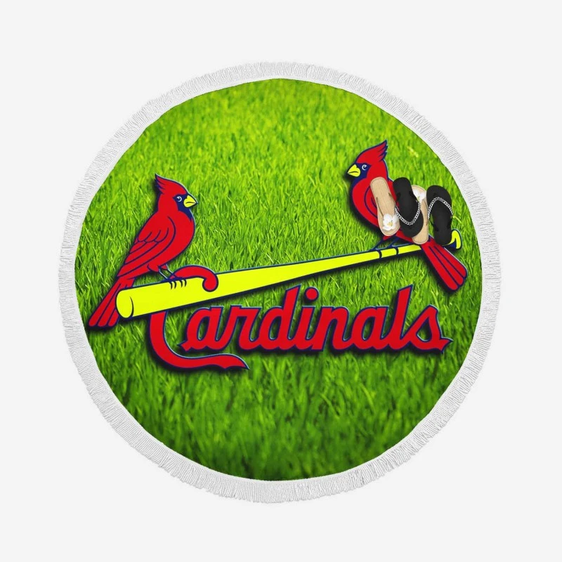 Professional MLB Team St Louis Cardinals Round Beach Towel