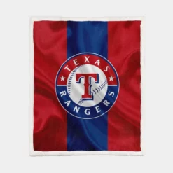 Professional MLB Texas Rangers Logo Sherpa Fleece Blanket 1