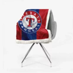 Professional MLB Texas Rangers Logo Sherpa Fleece Blanket 2