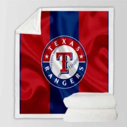 Professional MLB Texas Rangers Logo Sherpa Fleece Blanket
