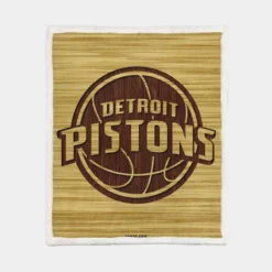 Professional NBA Basketball Club Detroit Pistons Sherpa Fleece Blanket 1