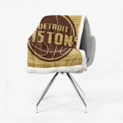 Professional NBA Basketball Club Detroit Pistons Sherpa Fleece Blanket 2