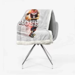 Professional NBA Basketball Player Derrick Rose Sherpa Fleece Blanket 2