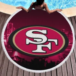 Professional NFL Club San Francisco 49ers Round Beach Towel 1