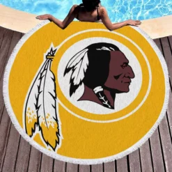 Professional NFL Club Washington Redskins Round Beach Towel 1